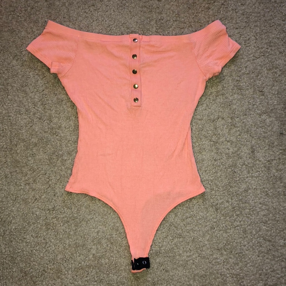 Coral Thong Bodysuit